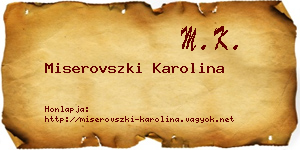 Miserovszki Karolina névjegykártya